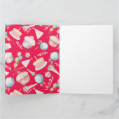 Schattige leeg verjaardagsgevouwen Wenskaart Kaart (Binnen)