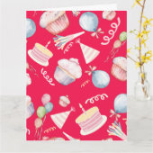 Schattige leeg verjaardagsgevouwen Wenskaart Kaart (Gele Bloem)