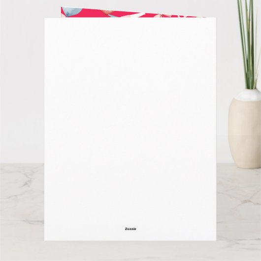 Schattige leeg verjaardagsgevouwen Wenskaart Kaart (Achterkant)