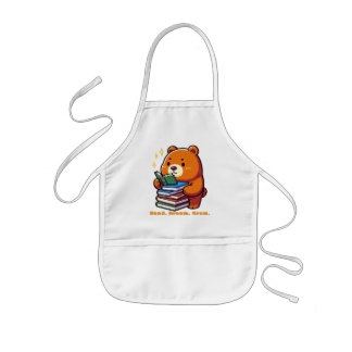 Schattige leesbeer met boeken Kawaii Kinder Schort