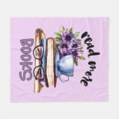 Schattige leesboeken woordkunst  fleece deken (Voorkant (Horizontaal))