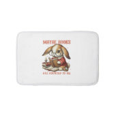 Schattige leeskonijn met bril Boeken Boekenwurm Re Badmat (Voorkant)