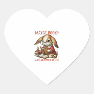 Schattige leeskonijn met bril Boeken Boekenwurm Re Hart Sticker