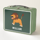 Schattige Leeuw Aangepaste Aangepaste Naam Terug N (Voorkant)