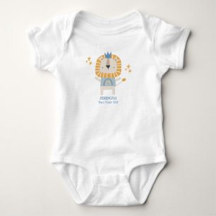 Schattige Leeuw Baby Boy OneYearOld Personaliseer Romper