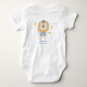 Schattige Leeuw Baby Boy OneYearOld Personaliseer  Romper (Achterkant)