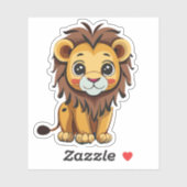 Schattige Leeuw Cartoon Karakter Sticker (Vel)