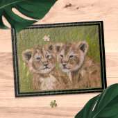 Schattige Leeuw Cubs Oerwoud Dier Jigsaw Puzzel