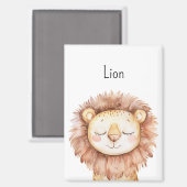 Schattige Leeuw Dieren Magneet (Voorkant / Achterkant)