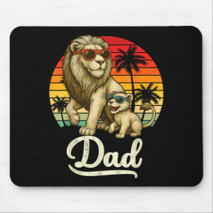 Schattige Leeuw Papa Grappen Meme Dierenliefhebber Muismat