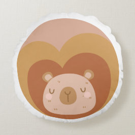 Schattige leeuw - Schattige en zacht dierlijk rond Kussen