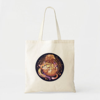 Schattige Leeuw Zodiac Kat Ruimte Sterrenstelsel Tote Bag
