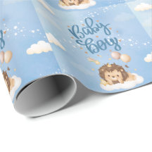 Schattige Leeuwenkoning Baby Jongen inpakpapier