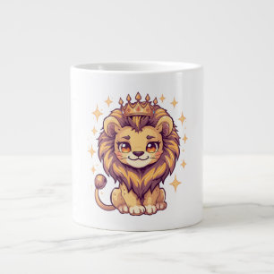 Schattige Leeuwenkoning [Productnaam] Grappig Dier Grote Koffiekop