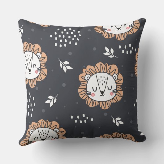 Schattige Leeuwenkussen, Kinder decoratief dier Kussen (Achterkant)