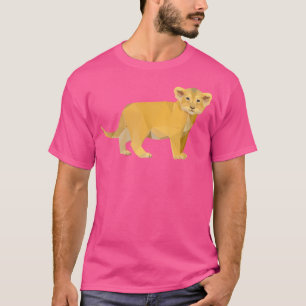Schattige leeuwenwelp driehoekig voor Kind T-shirt