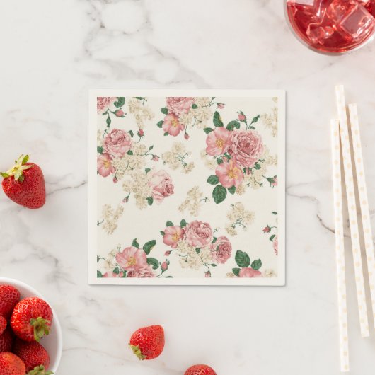 Schattige legante dress, Floral Pattern-Personaliz Servetten (Insitu)