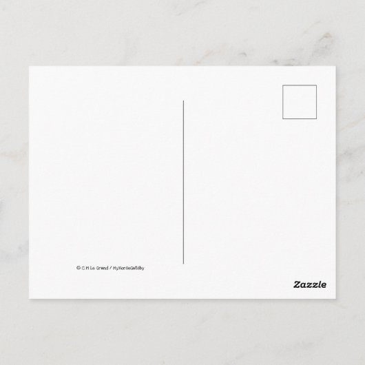 Schattige leggen van veulens van baby briefkaart (Achterkant)