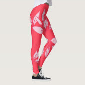 schattige leggings moderne roze waterverf verlaten (Rechts)