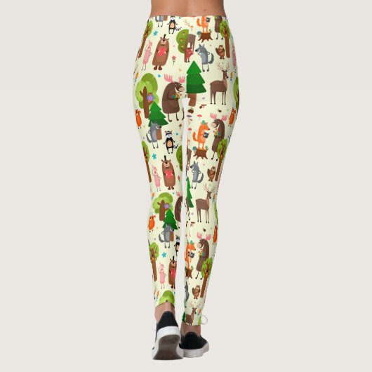 Schattige Leggings van bosdieren (Achterkant)