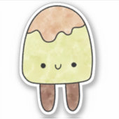 Schattige lekker dubbelstokijs sticker (Voorkant)