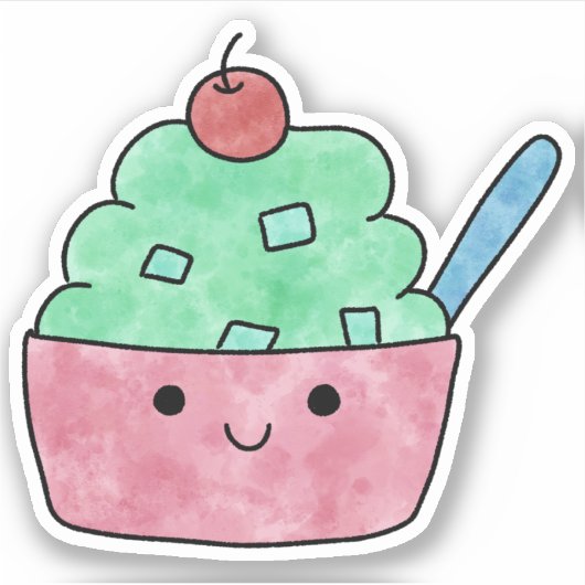 Schattige lekker fruitijs sticker (Voorkant)