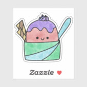 Schattige lekker ijsje sticker (Vel)