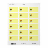 Schattige Lekkere Burger Etiket (Full Sheet)