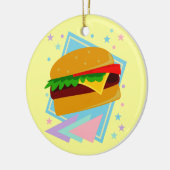 Schattige Lekkere Burger Keramisch Ornament (Links)
