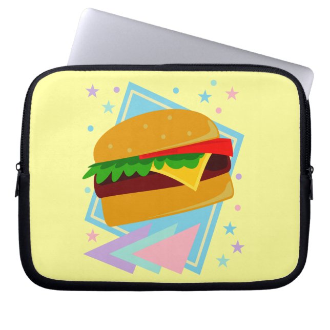 Schattige Lekkere Burger Laptop Sleeve (Voorkant)