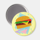Schattige Lekkere Burger Magneet (Voorkant / Achterkant)