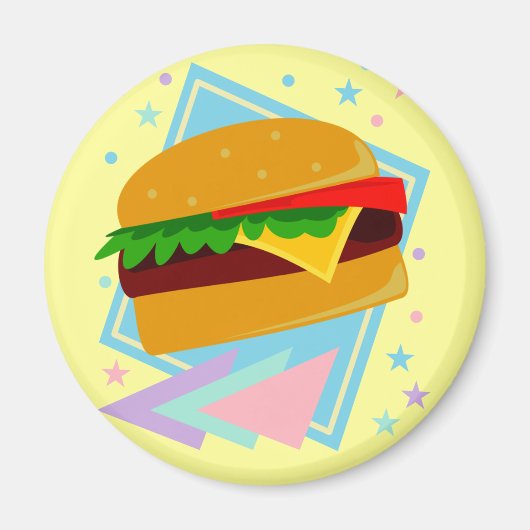 Schattige Lekkere Burger Magneet (Voorkant)