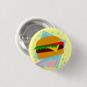 Schattige Lekkere Burger Ronde Button 3,2 Cm (Voorkant /achterkant)