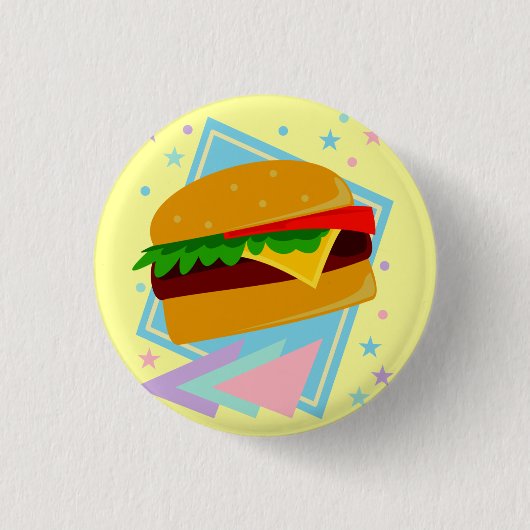 Schattige Lekkere Burger Ronde Button 3,2 Cm (Voorkant)
