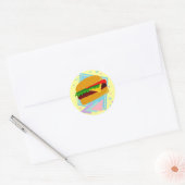 Schattige Lekkere Burger Ronde Sticker (Envelop)