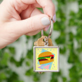 Schattige Lekkere Burger Sleutelhanger (Hand)