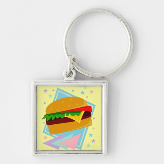 Schattige Lekkere Burger Sleutelhanger (Voorkant)