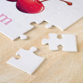 Schattige Lekkere Roze Aardbei Cupcake Puzzels (Zijkant)