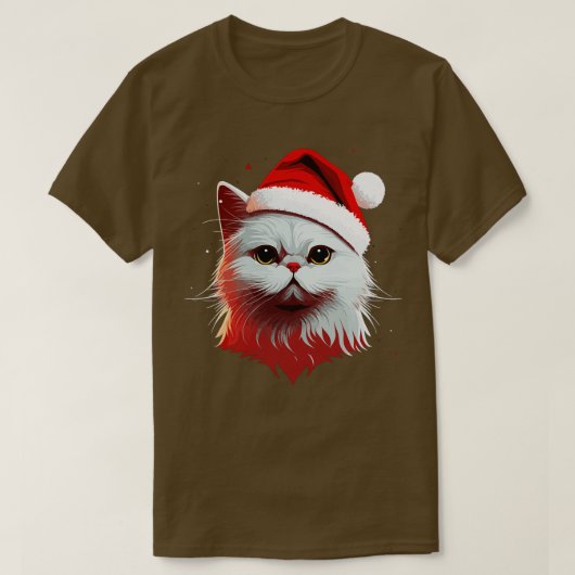 Schattige Lelijk Kerst Kat Cadeau Funny Cat Christ T-shirt (Design voorkant)