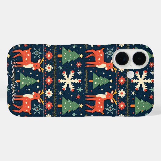 Schattige lelijk kersttruitjespatroon Case-Mate iPhone case (Achterkant (horizontaal))