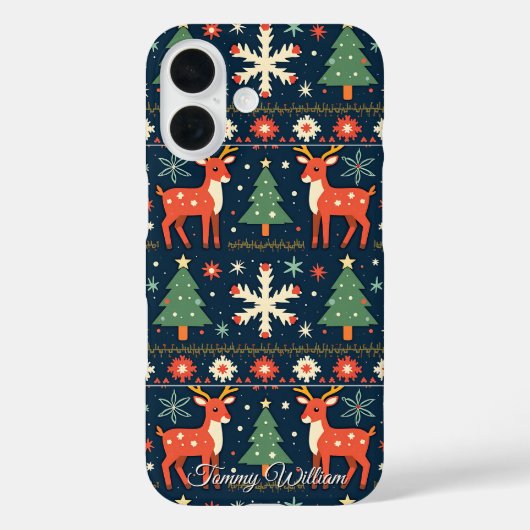 Schattige lelijk kersttruitjespatroon Case-Mate iPhone case (Achterkant)