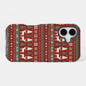 Schattige lelijk kersttruitjespatroon iPhone 16 hoesje (Achterkant horizontaal)