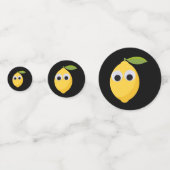 Schattige Lemon-personage met Googly Eyes Confetti (Achterkanten)