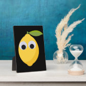 Schattige Lemon-personage met Googly Eyes Fotoplaat (Zijkant)