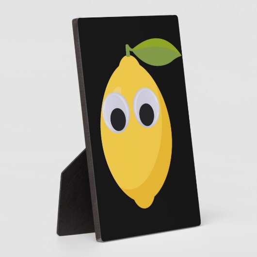 Schattige Lemon-personage met Googly Eyes Fotoplaat (Zijkant)