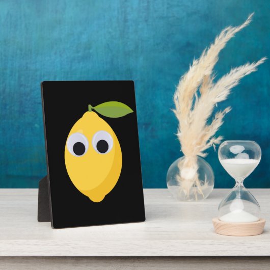 Schattige Lemon-personage met Googly Eyes Fotoplaat (Zijkant)