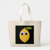 Schattige Lemon-personage met Googly Eyes Grote Tote Bag (Achterkant)