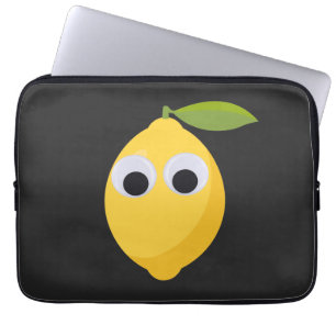 Schattige Lemon-personage met Googly Eyes Laptop Sleeve