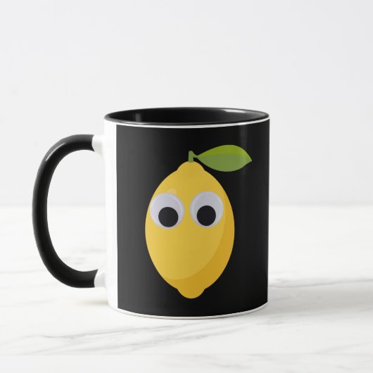 Schattige Lemon-personage met Googly Eyes Mok (Links)