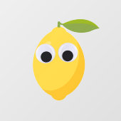 Schattige Lemon-personage met Googly Eyes Raamsticker (Vel)